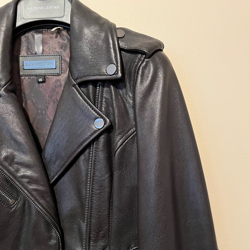 Black Rivet Leather Jacket - Picture 5 of 15